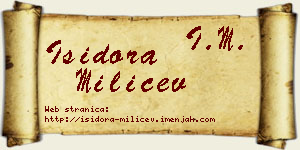 Isidora Milićev vizit kartica